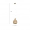Trio Lampa Wisząca Nowoczesna Janne 366790136 Naturalny, Czarny