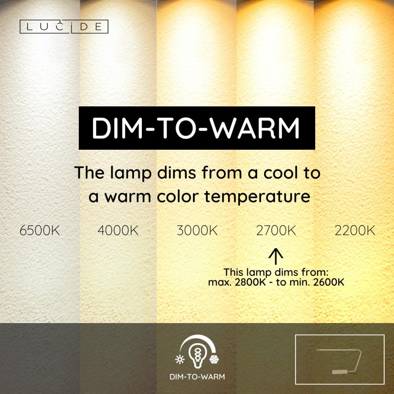 Lucide Lampa Biurkowa Madison 44503/06/41 Brązowy I Odcienie Brązu, Czarny