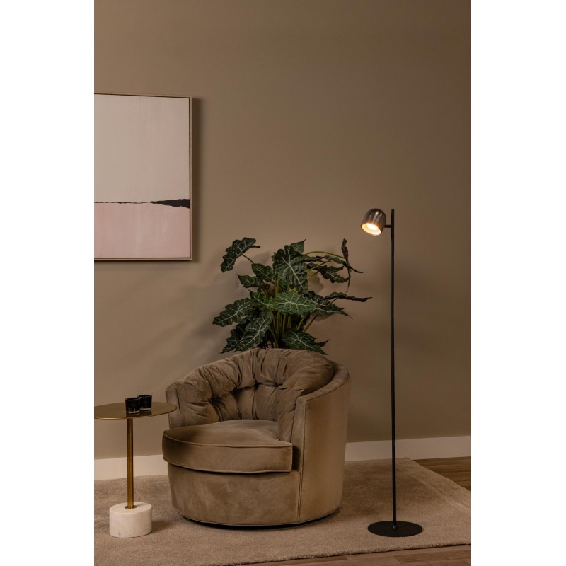 Lucide Lampa Podłogowa Skanska Rech 03749/03/15 Szary I Odcienie Szarości, Czarny