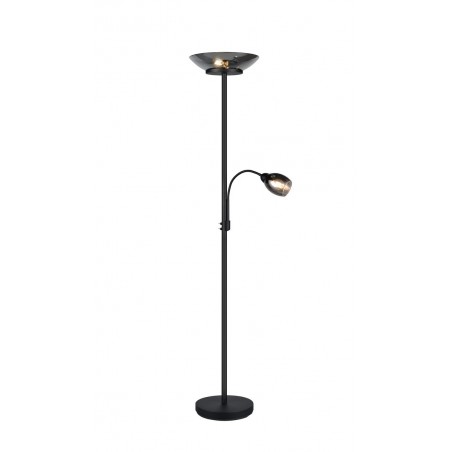 Rl Lampa Podłogowa Gerry R40063132 Czarny, Srebrny I Odcienie Srebra