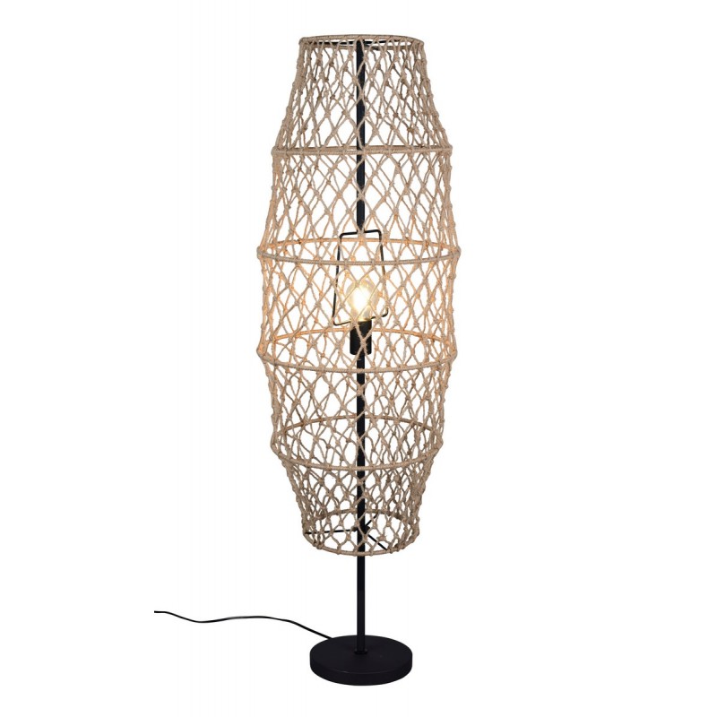 Rl Lampa Podłogowa Hive R41681036 Czarny, Naturalny