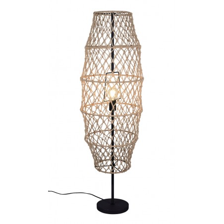 Rl Lampa Podłogowa Hive R41681036 Czarny, Naturalny