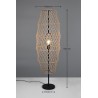 Rl Lampa Podłogowa Hive R41681036 Czarny, Naturalny