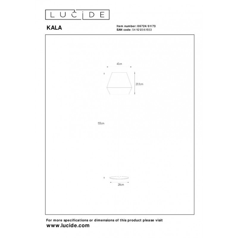 Lucide Lampa Podłogowa Kala 06724/01/73 Brązowy I Odcienie Brązu, Czarny
