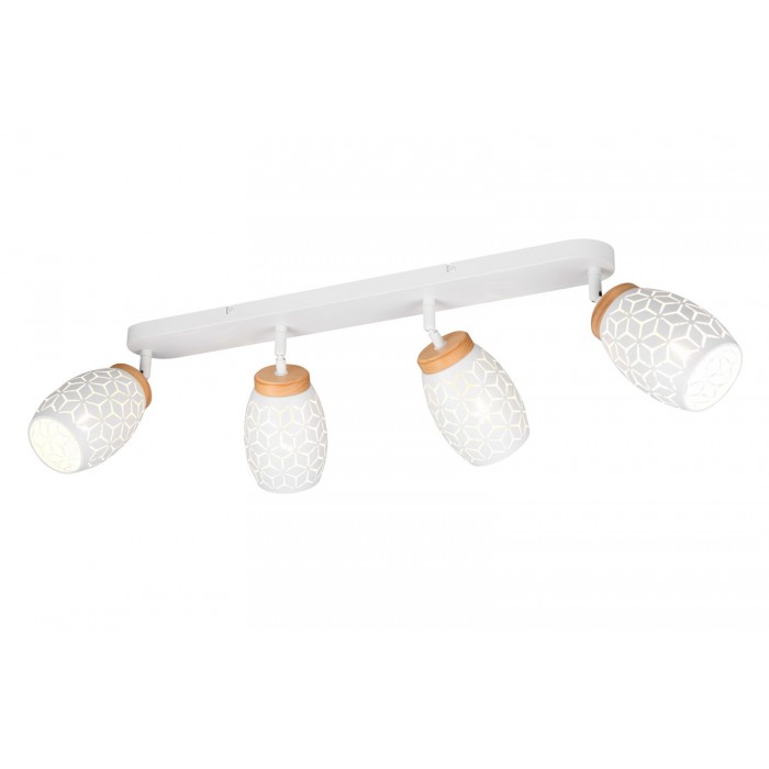 Rl Reflektor Sufitowy Bidar R81574031 Biały, Drewno Jasne I Ciemne