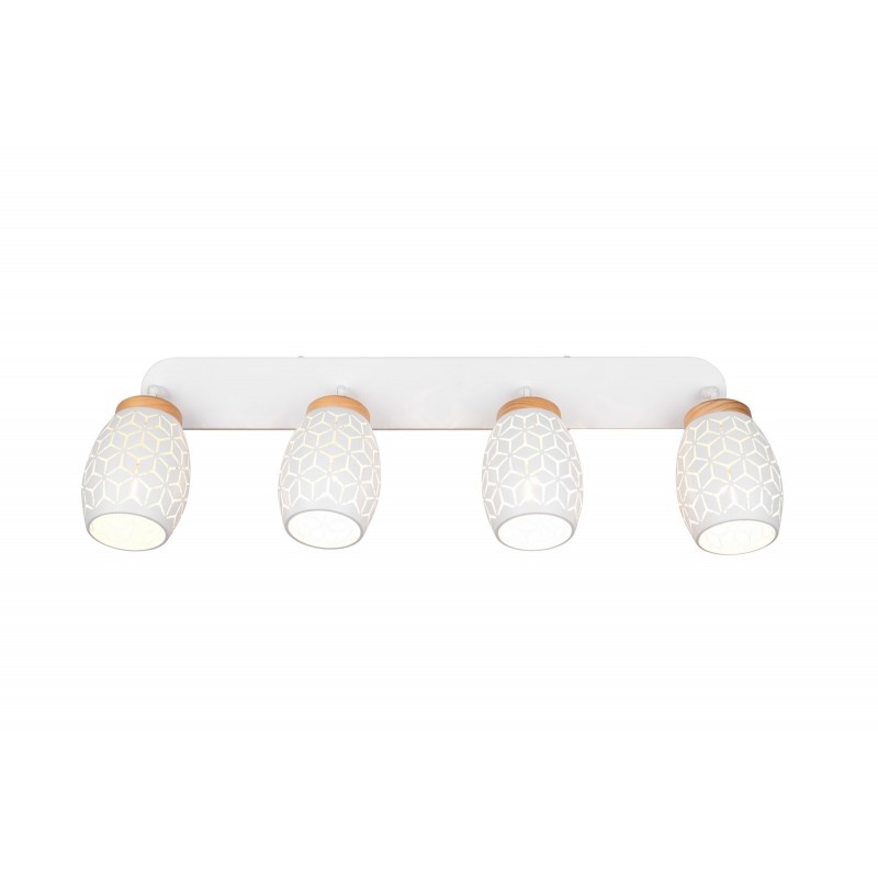 Rl Reflektor Sufitowy Bidar R81574031 Biały, Drewno Jasne I Ciemne