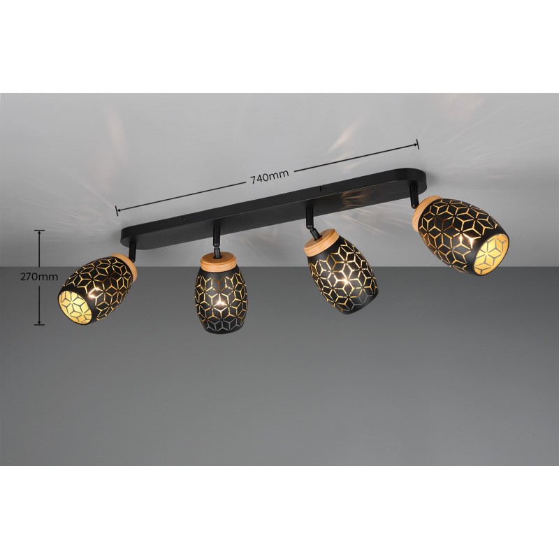 Rl Reflektor Sufitowy Bidar R81574080 Złoty I Odcienie Złota, Czarny