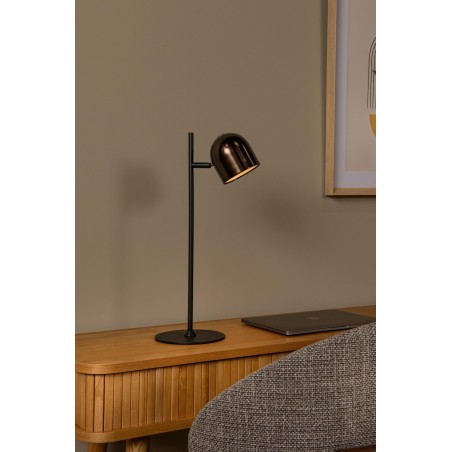 Lucide Lampa Biurkowa Skanska Rech 03649/03/96 Brązowy I Odcienie Brązu, Czarny