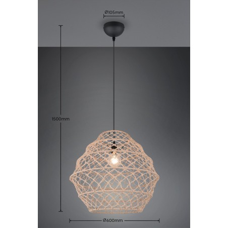 Rl Lampa Wisząca Nowoczesna Hive R31681036 Czarny, Naturalny