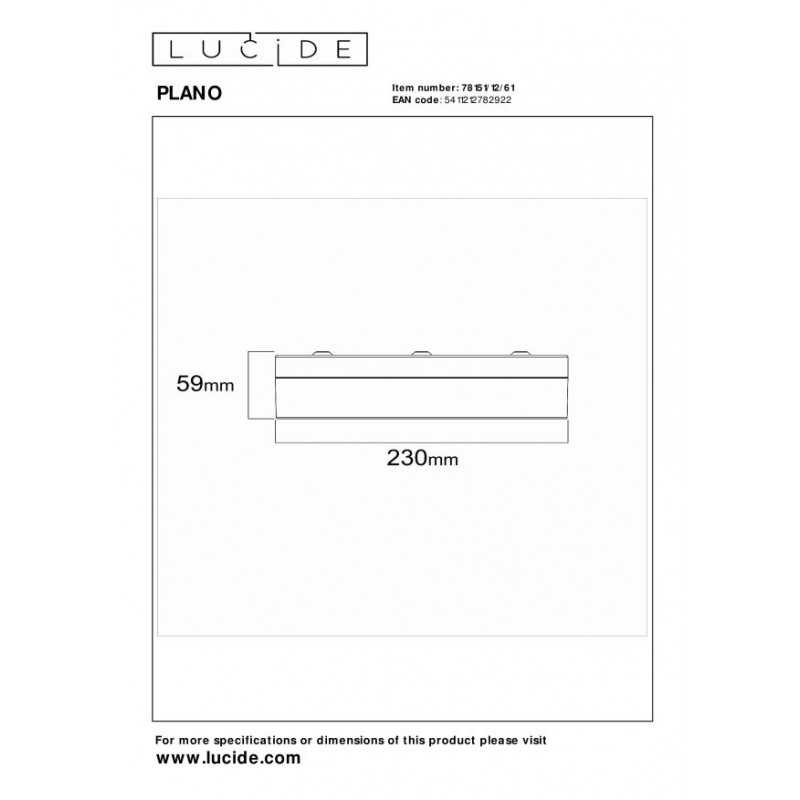 Lucide Lampa Natynkowa Led Plano 78151/12/61 Srebrny I Odcienie Srebra