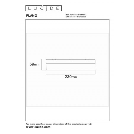 Lucide Lampa Natynkowa Led Plano 78151/12/61 Srebrny I Odcienie Srebra