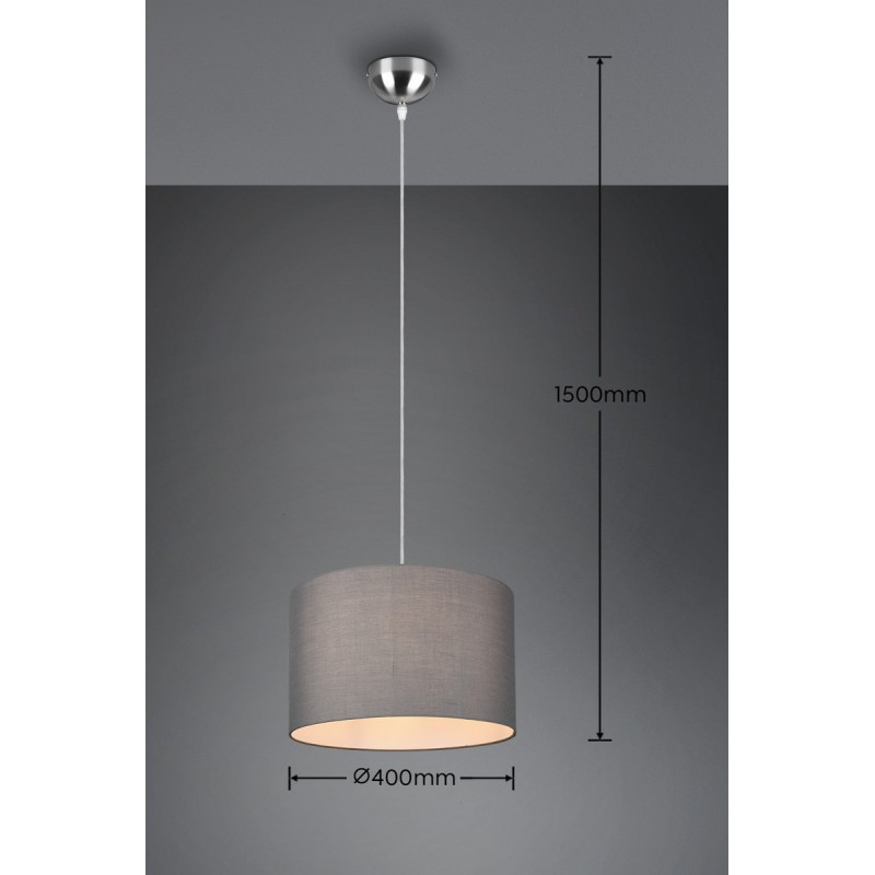 Trio Lampa Wisząca Nowoczesna Hotel 303300111 Srebrny I Odcienie Srebra, Szary I Odcienie Szarości