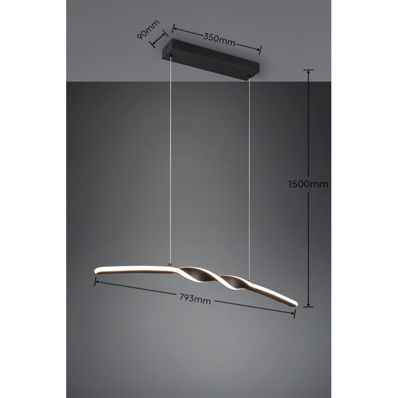 Rl Lampa Wisząca Led Nowoczesna Ginko R35791132 Czarny