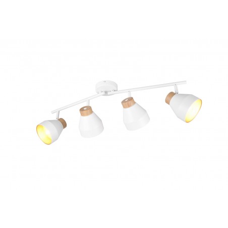 Rl Reflektor Sufitowy Valentin R81924031 Biały, Drewno Jasne I Ciemne