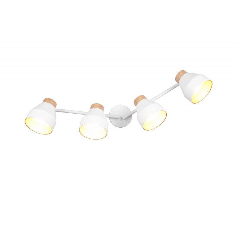 Rl Reflektor Sufitowy Valentin R81924031 Biały, Drewno Jasne I Ciemne