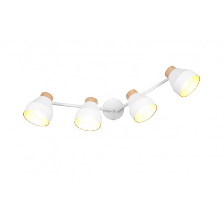 Rl Reflektor Sufitowy Valentin R81924031 Biały, Drewno Jasne I Ciemne