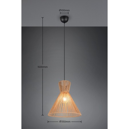 Rl Lampa Wisząca Nowoczesna Rosalie R36191036 Czarny, Brązowy I Odcienie Brązu