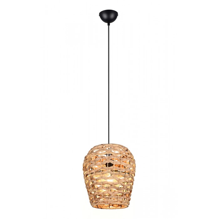 Rl Lampa Wisząca Nowoczesna Jean R36221036 Czarny, Naturalny