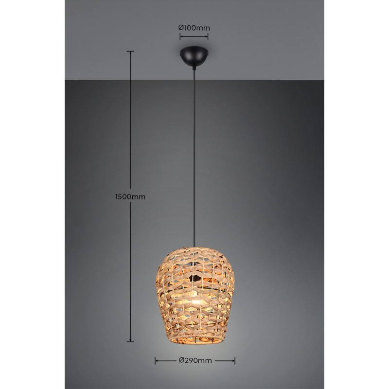 Rl Lampa Wisząca Nowoczesna Jean R36221036 Czarny, Naturalny
