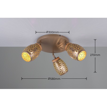 Rl Lampa Natynkowa Bidar R61573365 Brązowy I Odcienie Brązu