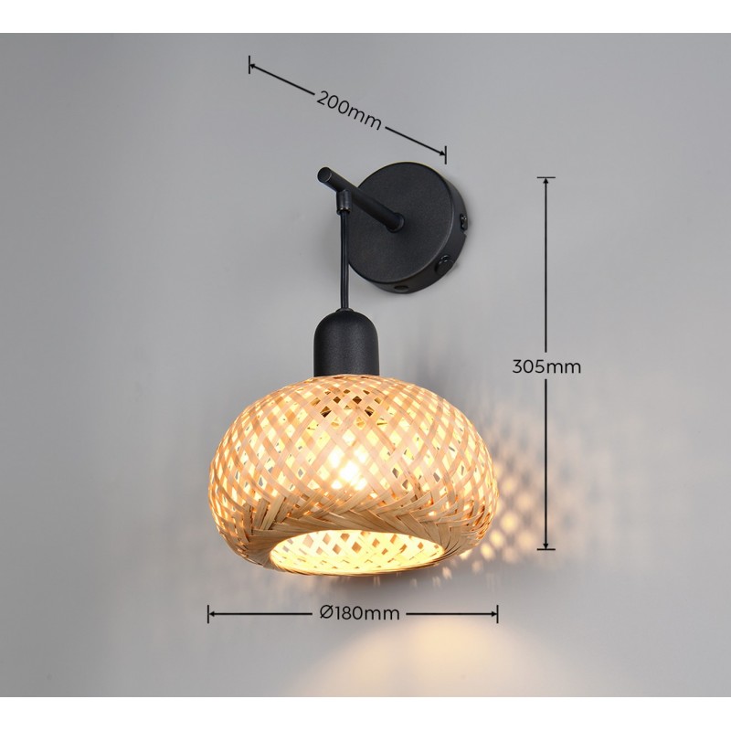 Rl Kinkiet Leonie R21871736 Czarny, Naturalny