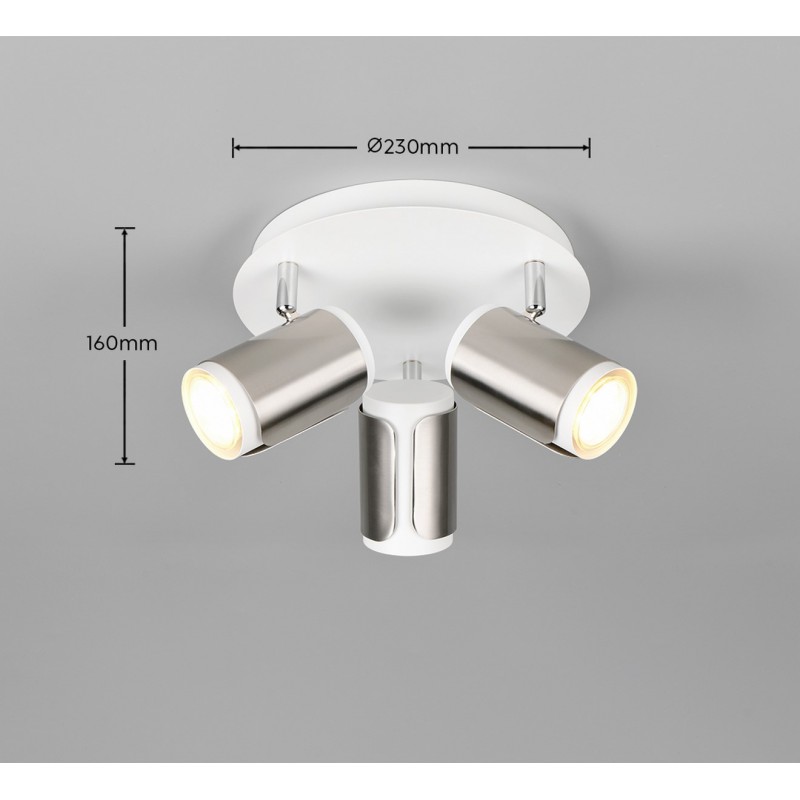 Trio Reflektor Sufitowy Gillan 814530307 Srebrny I Odcienie Srebra