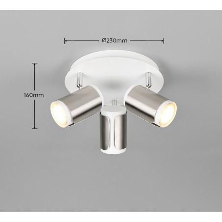 Trio Reflektor Sufitowy Gillan 814530307 Srebrny I Odcienie Srebra