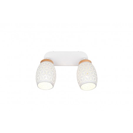 Rl Reflektor Ścienny Bidar R81572031 Biały, Drewno Jasne I Ciemne