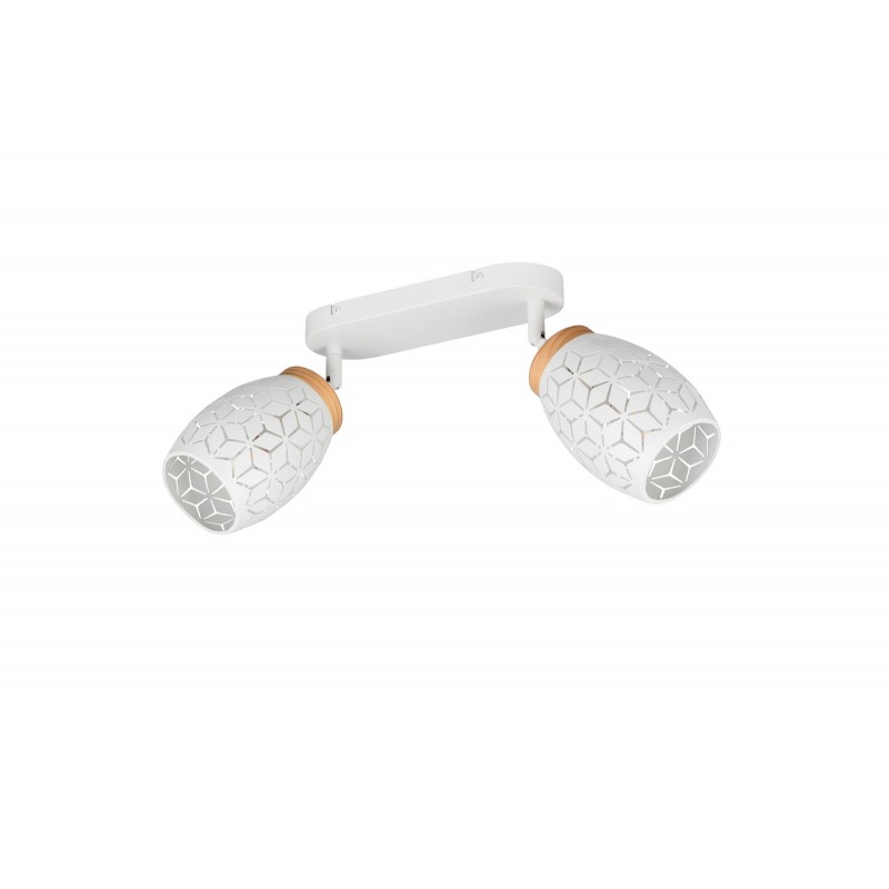 Rl Reflektor Ścienny Bidar R81572031 Biały, Drewno Jasne I Ciemne