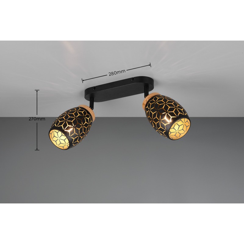 Rl Reflektor Ścienny Bidar R81572080 Złoty I Odcienie Złota, Czarny