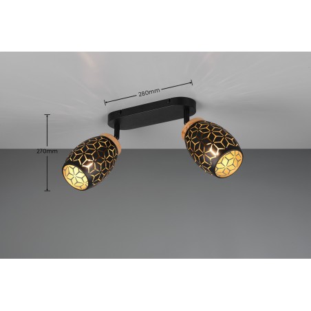 Rl Reflektor Ścienny Bidar R81572080 Złoty I Odcienie Złota, Czarny