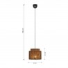 Trio Lampa Wisząca Nowoczesna Smilla 366800136 Naturalny, Czarny
