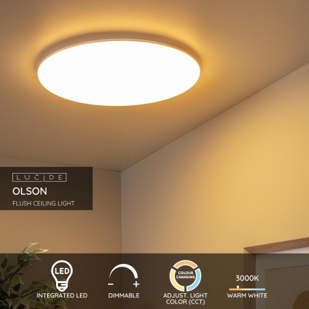 Lucide Lampa Natynkowa Led Olson 79190/45/61 Biały