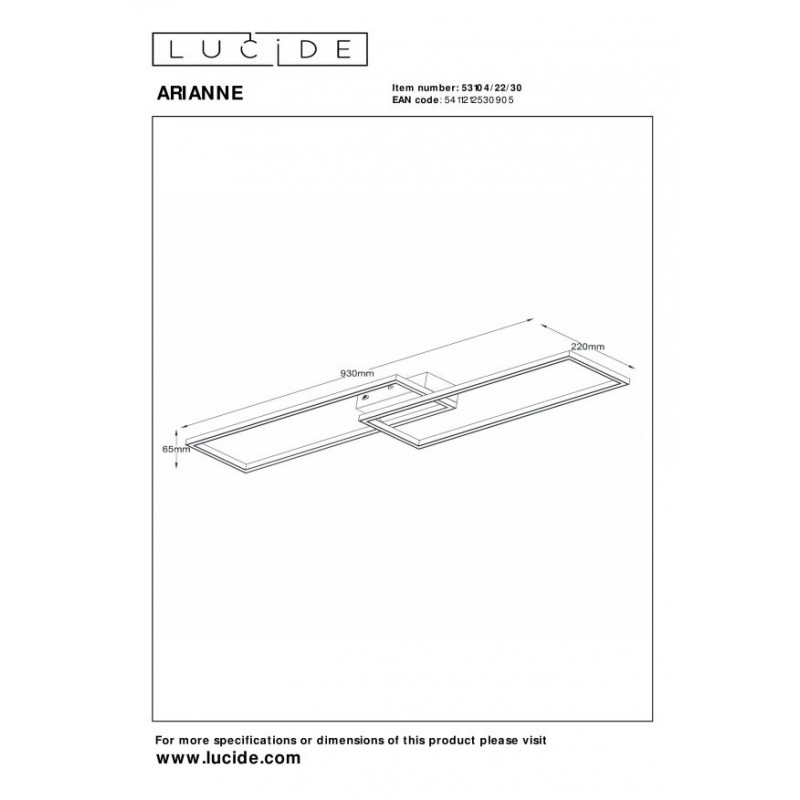 Lucide Lampa Natynkowa Led Arianne 53104/22/30 Czarny