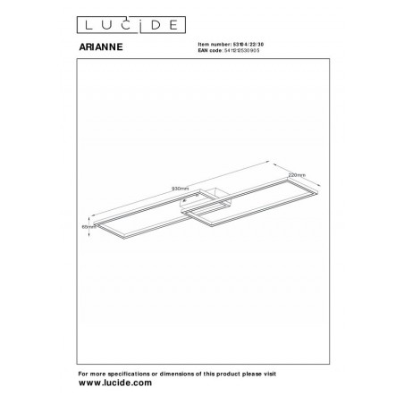 Lucide Lampa Natynkowa Led Arianne 53104/22/30 Czarny