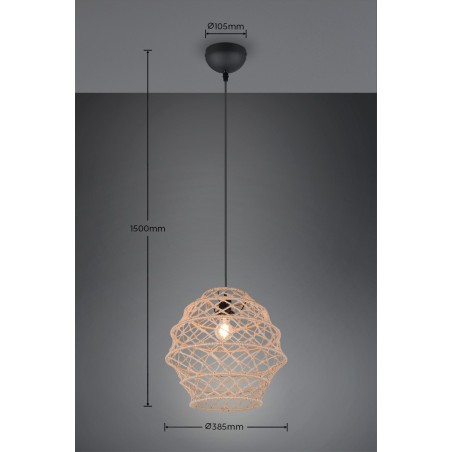 Rl Lampa Wisząca Nowoczesna Hive R31681936 Czarny, Naturalny