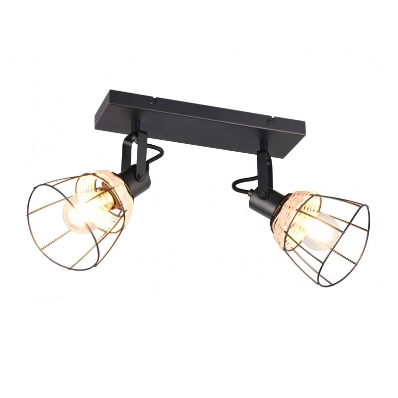 Rl Reflektor Ścienny Jerome R86232032 Czarny, Naturalny