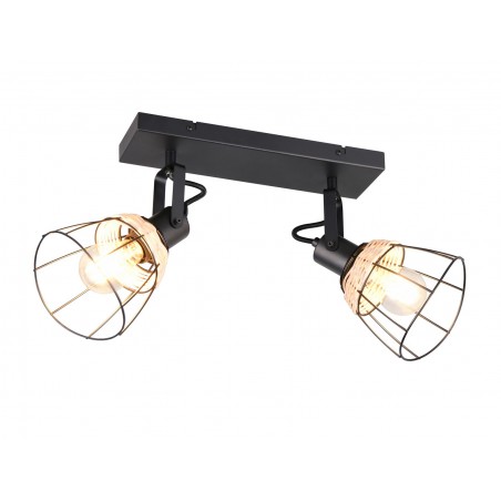 Rl Reflektor Ścienny Jerome R86232032 Czarny, Naturalny