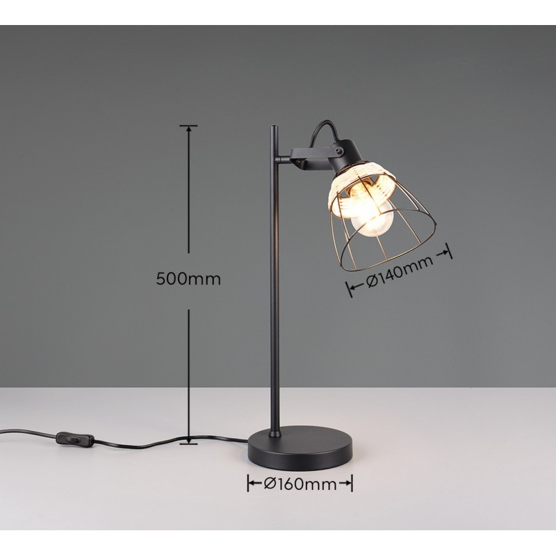 Rl Lampa Stołowa Jerome R56231032 Czarny, Naturalny