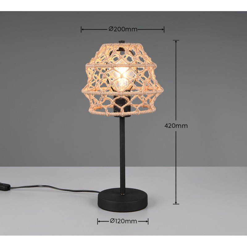 Rl Lampa Stołowa Hive R51681036 Czarny, Naturalny