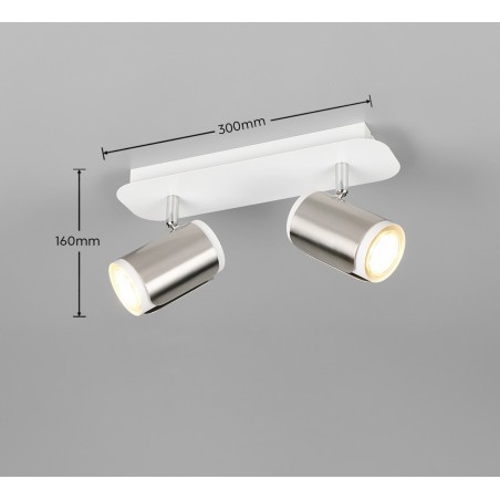 Trio Reflektor Ścienny Gillan 814500207 Srebrny I Odcienie Srebra