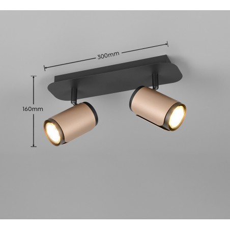 Trio Reflektor Ścienny Gillan 814500265 Brązowy I Odcienie Brązu