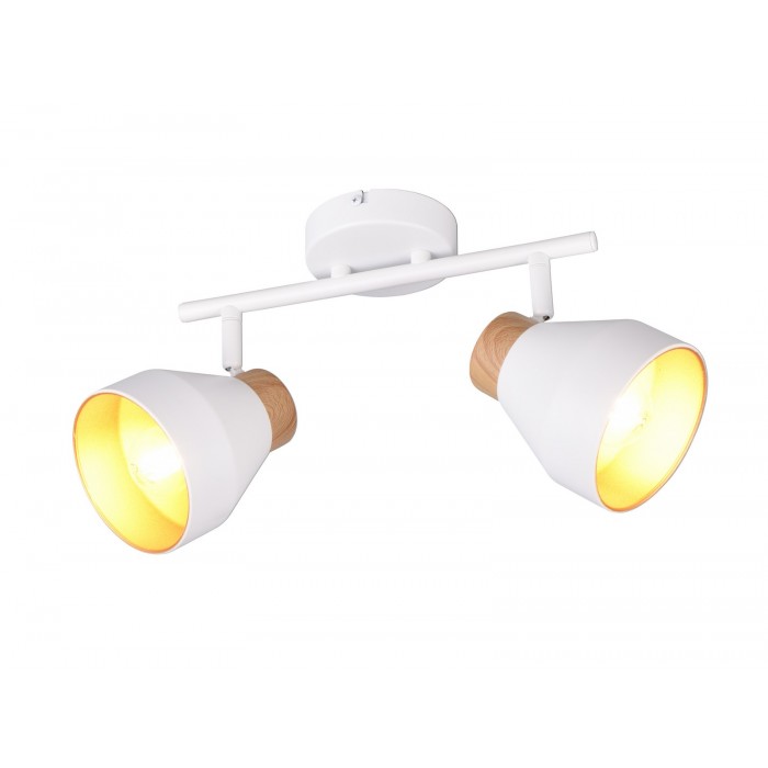 Rl Reflektor Ścienny Valentin R81922031 Biały, Drewno Jasne I Ciemne