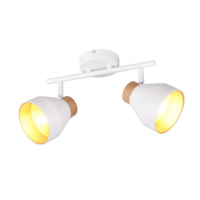 Rl Reflektor Ścienny Valentin R81922031 Biały, Drewno Jasne I Ciemne