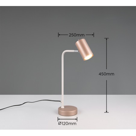 Trio Lampa Stołowa Marley 512400165 Brązowy I Odcienie Brązu
