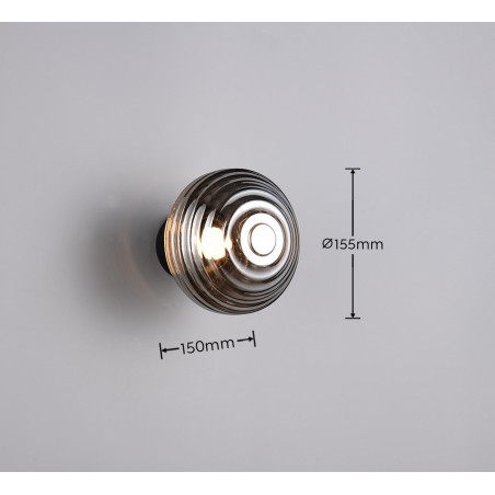 Rl Kinkiet Earl R27771154 Czarny, Czarny