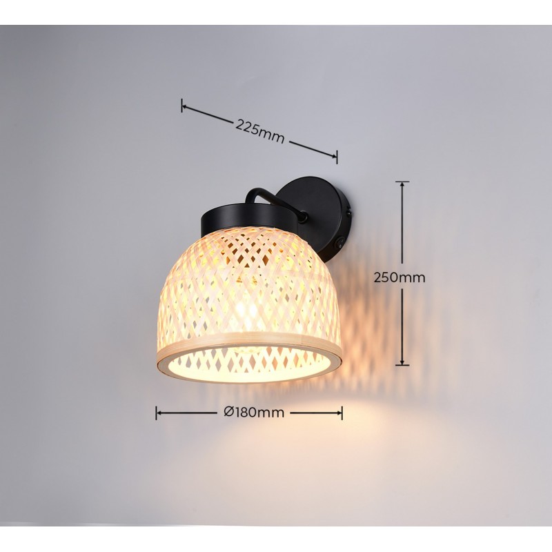 Rl Kinkiet Laurent R26091732 Czarny, Naturalny