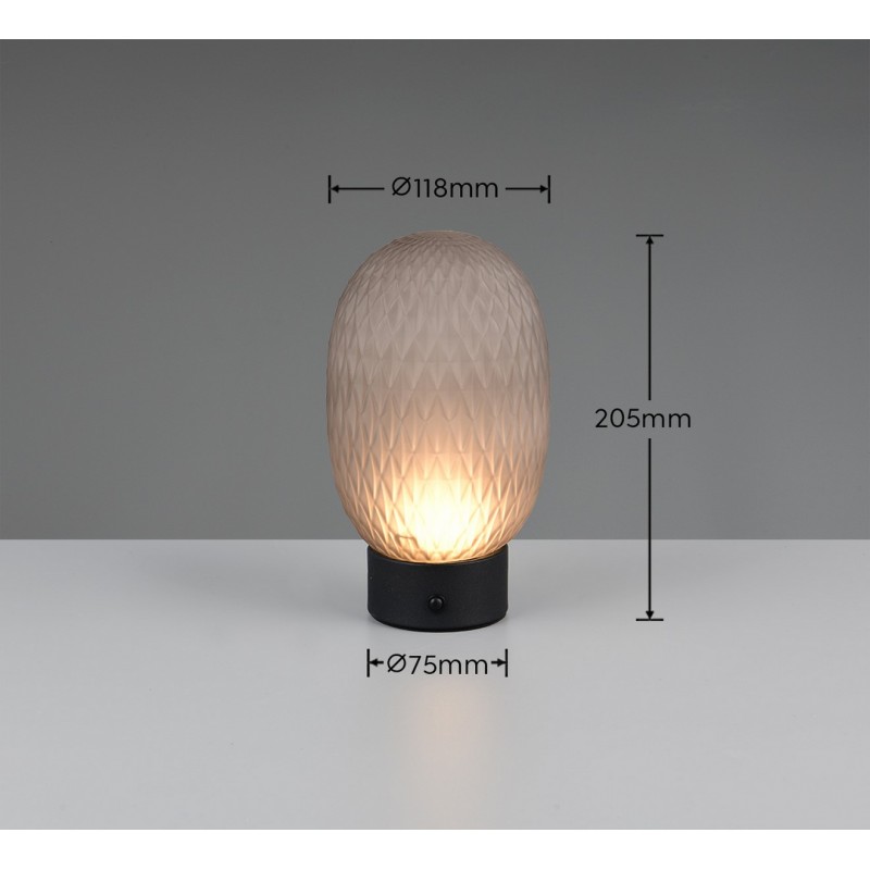 Trio Lampa Stołowa Facette 564210154 Czarny