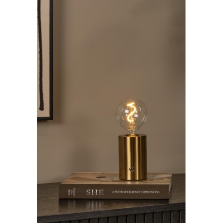 Lucide Lampa Stołowa Vivo 52502/01/02 Złoty I Odcienie Złota, Brązowy I Odcienie Brązu