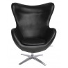 Fotel Egg Szeroki Pu Czarny